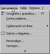 BARRA DE HERRAMIENTAS DE WORD