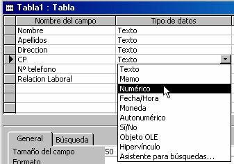 TABLA ACCESS