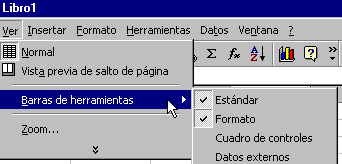 EXCEL - BARRA DE HERRAMIENTAS